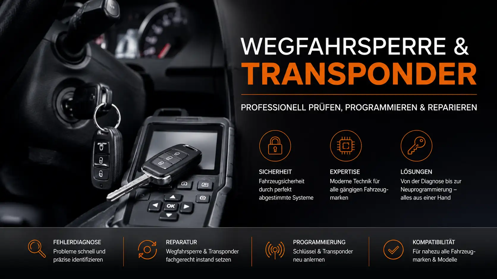 Wegfahrsperre und Transponder programmieren